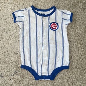 Chicago Cubs baby jersey onesie